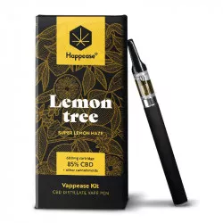Happease Kit de démarrage vaping Lemon Tree Super Lemon Haze 85% CBD + cannabïodes 600mg