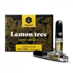 Happease vape cartouche (x2) Lemon Tree Super Lemon Haze 85% CBD + cannabïodes 600mg