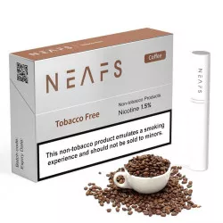 NEAFS Coffee 1.5% nicotine sticks bâtonnets chauffants (Heat Not Burn) sans tabac (20 bâtonnets) - IQOS comptatible