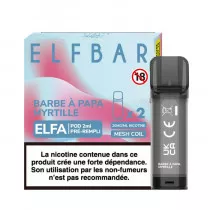Pods Barbe à papa Myrtille Elfa by Elf Bar - Puff Cartouche interchangeable