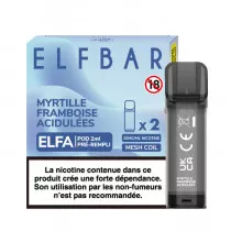 Pods Myrtille Framboise acidulées Elfa by Elf Bar - Puff Cartouche interchangeable