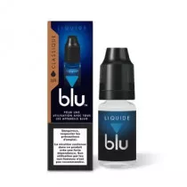 E-Liquide blu® Classique, mélange de tabac américain gourmand, sec et doux à la fois tout en étant très peu sucré.