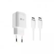 chargeur lg usb type c 3a blanc charge rapide