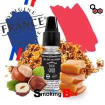 Arome et liquide bio tabac gold au sel de nicotine - conceptarome - gros fumeur et moins de hit en gorge.