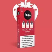 Cartouche logic pro parfum fraise des bois, garantie sans fuite pour votre cigarette électronique.