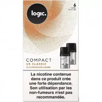 Cartouche - capsule scellé Compact Logic, saveur tabac classic blond pour Pod Logic compact, pas cher.