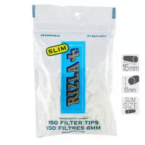 Filtres Rizla+ slim acétate 6mm 150 filtres 