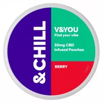 &CHILL BERRY CBD 20mg - V&YOU CBD SNUS - CBD Pouch (sachet) sans tabac - Smokingbox
