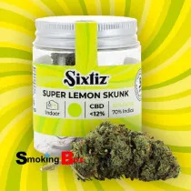 Fleurs Super Lemon Skunk Indoor CBD 12% THC 0,2% - Fleurs de chanvre pot pourri - sixtiz